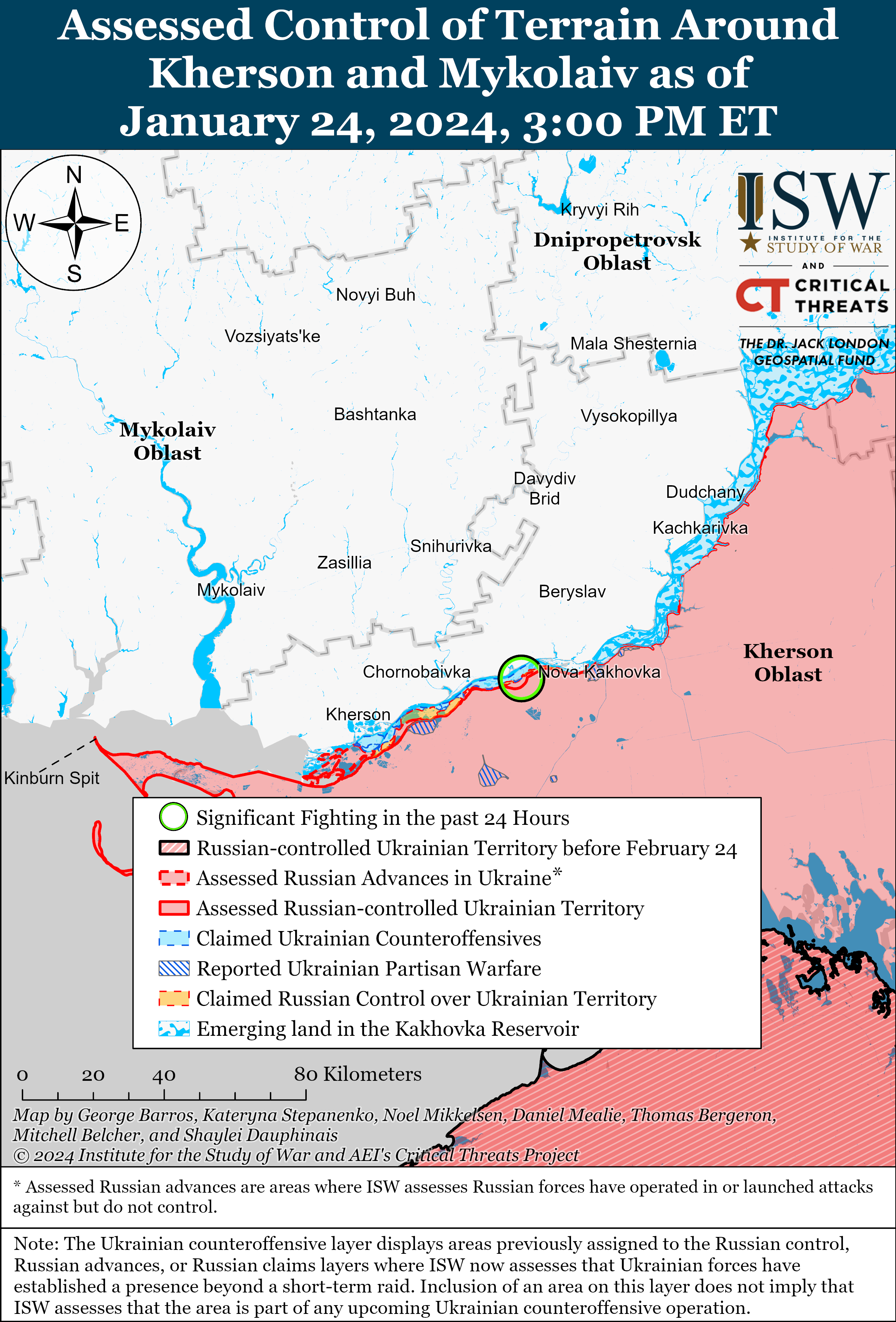 Russian Offensive Campaign Assessment January 24 2024 Institute For   Kherson Mykolaiv Battle Map Draft January 24%2C 2024 